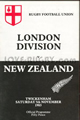 London Division v New Zealand 1983 rugby  Programmes